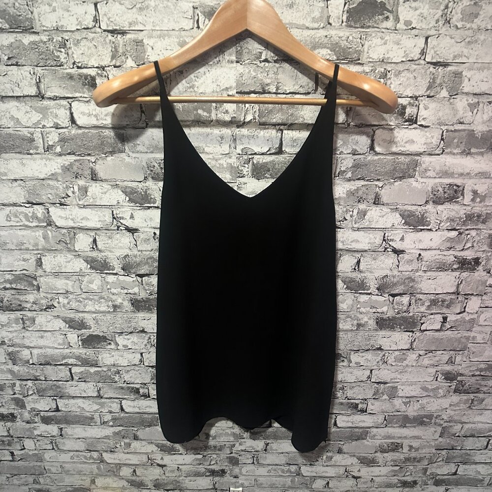 EUC TopShop Black Spaghetti Strap Blouse Size 8